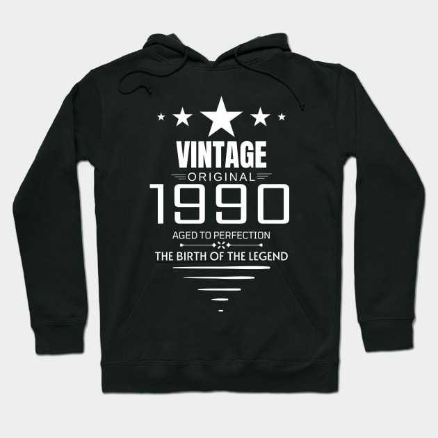 Vintage 1990 - Birthday Gift Hoodie by Fluen